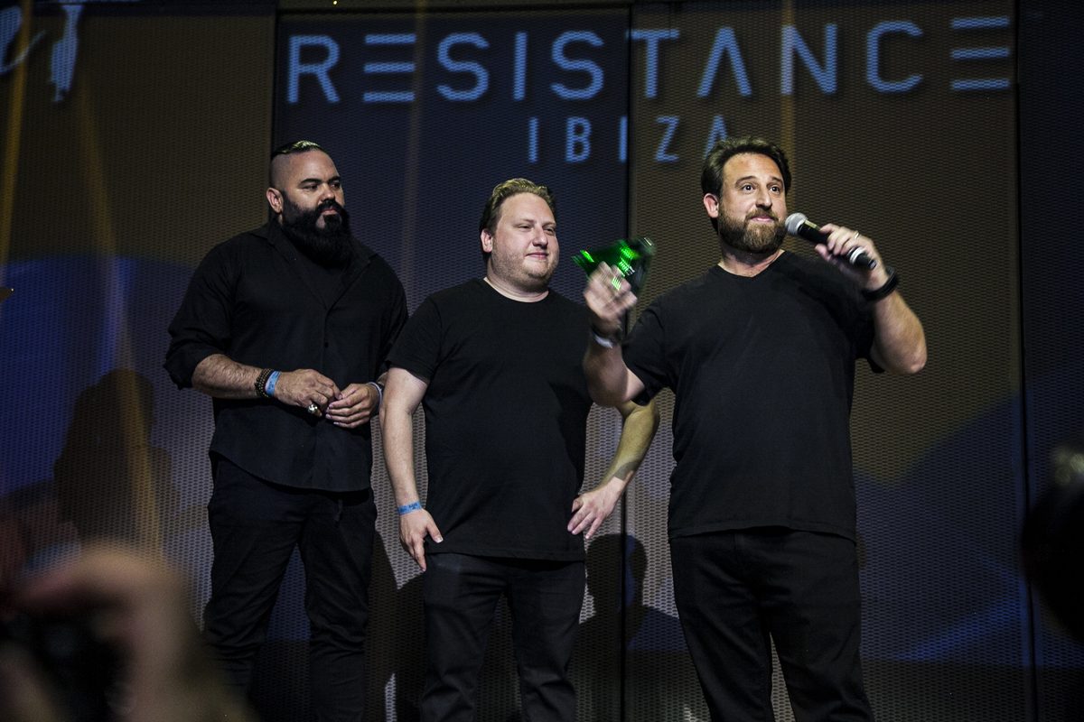 The Resistance Ibiza team collecting their DJ Award